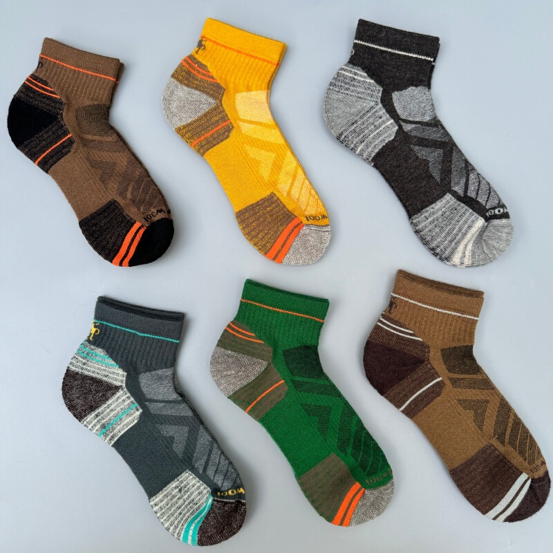 Smartwool Men's Boat Socks Merino Wool Socks Towel Bottom Shock-Absorbing Hiking Outdoor Sports Sweat-Absorbent