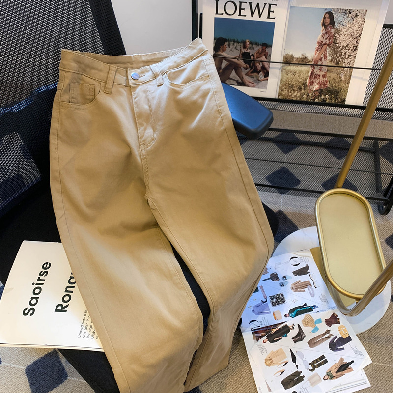American Retro Khaki Jeans for Men, New Autumn Style, Loose Straight Wide-Leg Pants, ins Trendy Casual Long Trousers American Retro Khaki Jeans for Men, New Autumn Style, Loose Straight Wide-Leg Pants, ins Trendy Casual Long Trousers