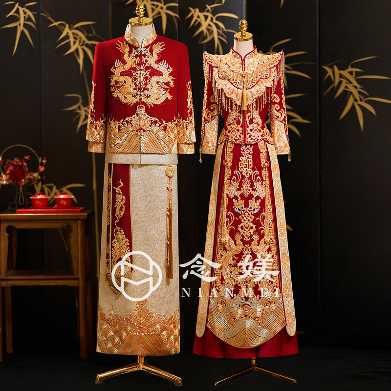 High-End Light Luxury Xiuhe Suit Bridal Wedding Dress 2026 New Chinese-Style Wedding Dragon and Phoenix Gown Wedding Attire Men and Women Set High-End Light Luxury Xiuhe Suit Bridal Wedding Dress 2026 New Chinese-Style Wedding Dragon and Phoenix Gown Wedding Attire Men and Women Set