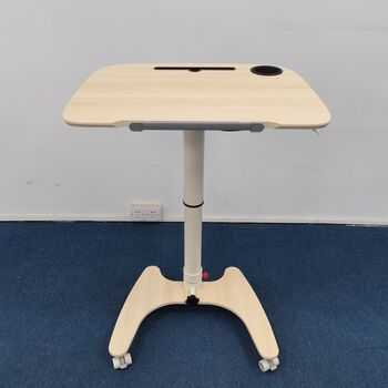 Standing foldable lift table mobile desk pneumatic bedside work study writing table small apartment computer desk