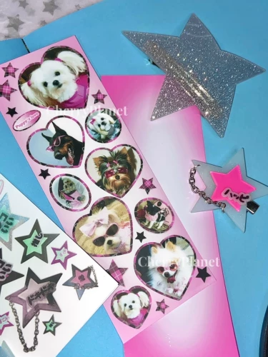 CherryPlanet Оригинальная наклейка Hot Girl Puppy Star Star