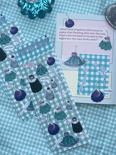 CherryPlanet Оригинальная звездная десертная наклейка с фруктической десертной наклейкой тупой фильм