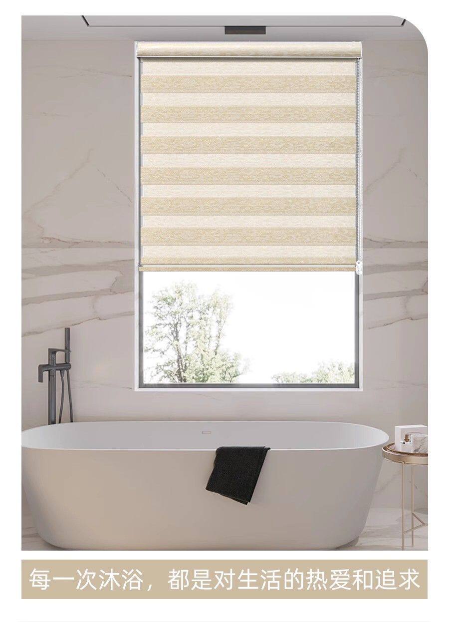 товар из китая 免打孔百叶窗帘卷帘手拉式浴室厕所卫生间客厅防水遮光厨房遮挡帘
