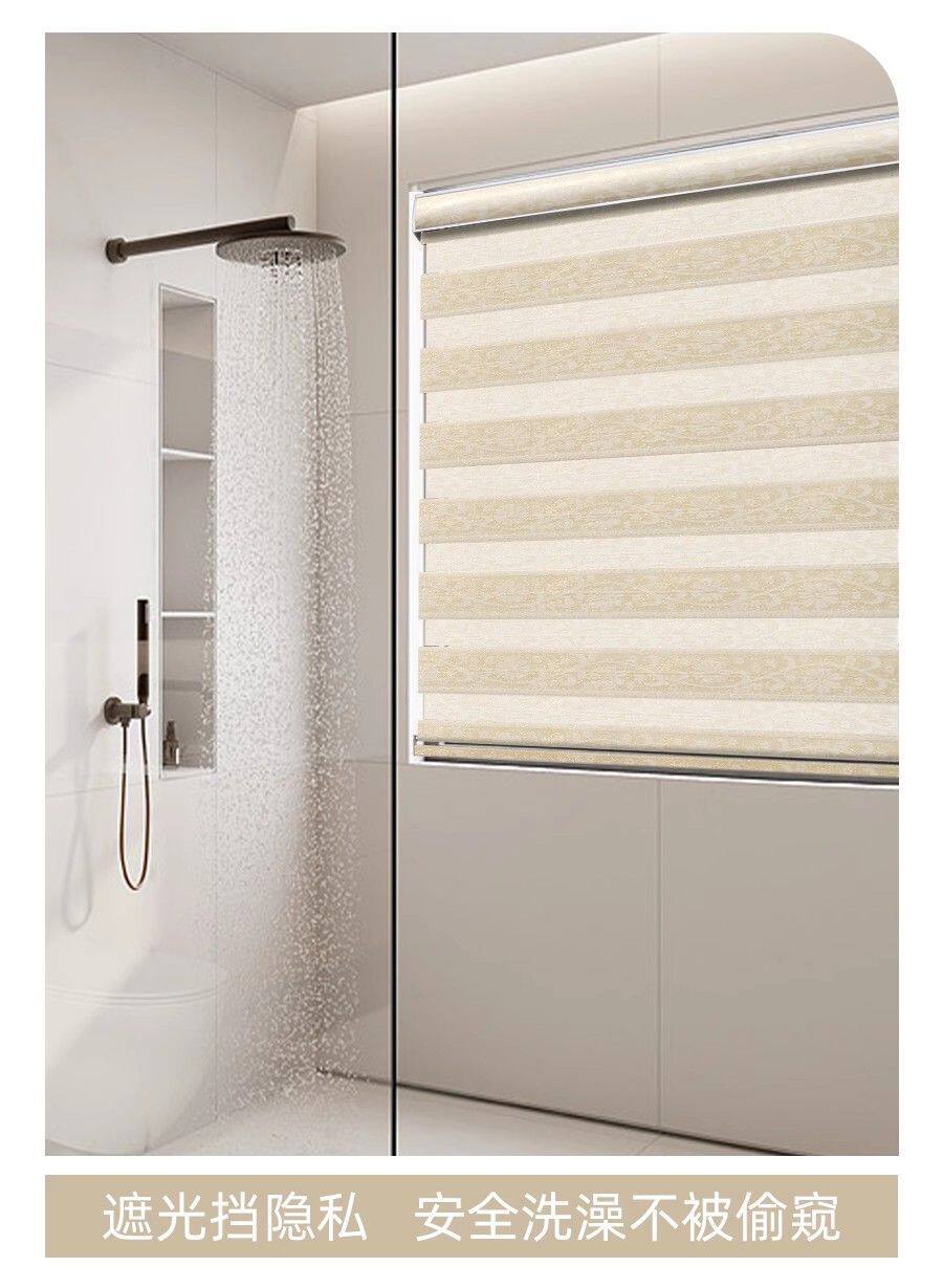 товар из китая 免打孔百叶窗帘卷帘手拉式浴室厕所卫生间客厅防水遮光厨房遮挡帘