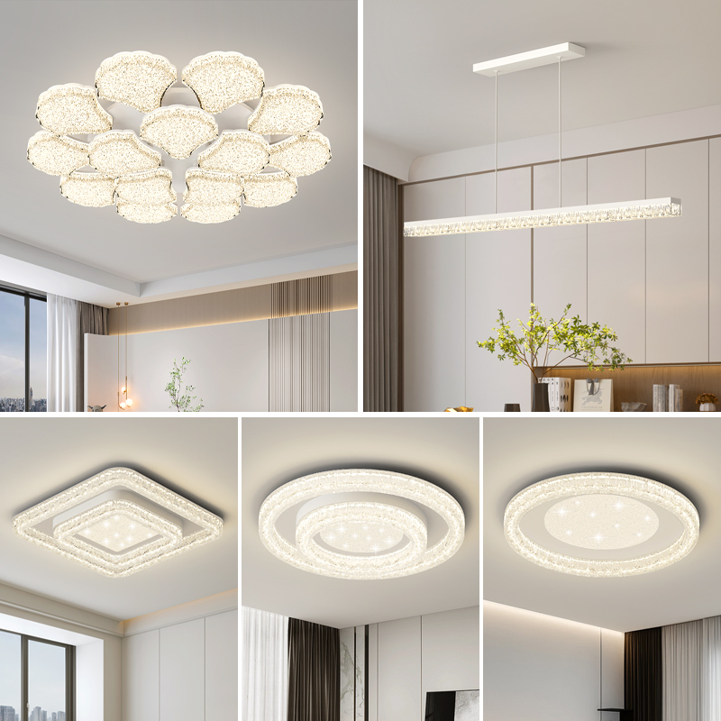Living Room Ceiling Lamp, Modern and Simple, Eye-Protecting, Warm, Geometric Shape, Iron Art, Acrylic, Smart Bedroom Room Lighting Fixtures Living Room Ceiling Lamp, Modern and Simple, Eye-Protecting, Warm, Geometric Shape, Iron Art, Acrylic, Smart Bedroom Room Lighting Fixtures