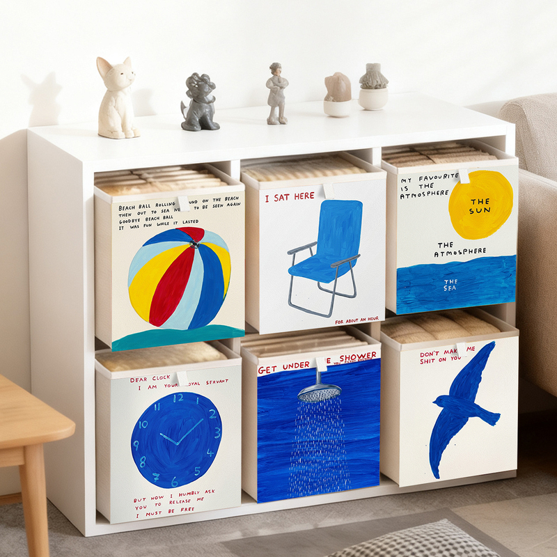 Nordic Klein Storage Box Blue Drawer-Type Storage Basket Children's Storage Box Grid Cabinet Storage Basket Foldable Basket Nordic Klein Storage Box Blue Drawer-Type Storage Basket Children's Storage Box Grid Cabinet Storage Basket Foldable Basket