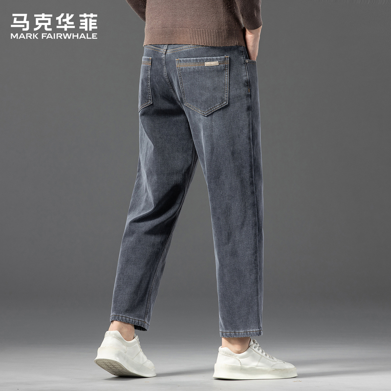 Mark Hua Fei Autumn Official Authentic Nine-Point Jeans for Men 2026 Summer Loose Straight Versatile Casual Pants Mark Hua Fei Autumn Official Authentic Nine-Point Jeans for Men 2026 Summer Loose Straight Versatile Casual Pants