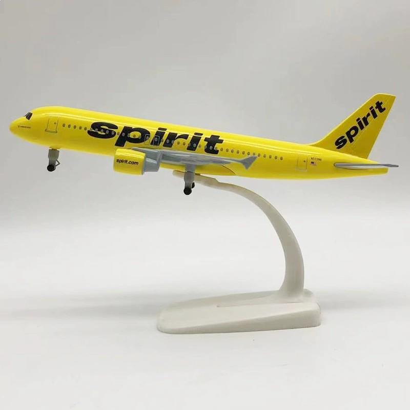American Spirit A320 20cm Alloy Static Aircraft Model Simulation Airplane Model Decoration Collectible Toy Gift B7