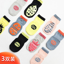 Baby Floor Socks Non-slip Dispensing Glue Unisex Indoor Trampoline Yoga Toddler Socks Infant Kids Mid-cylinder Sock Holder