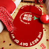 Wedding Style Festive Red Happy Carpet Bedside Bedroom Under Bed Blanket New Wedding Bedside Blanket