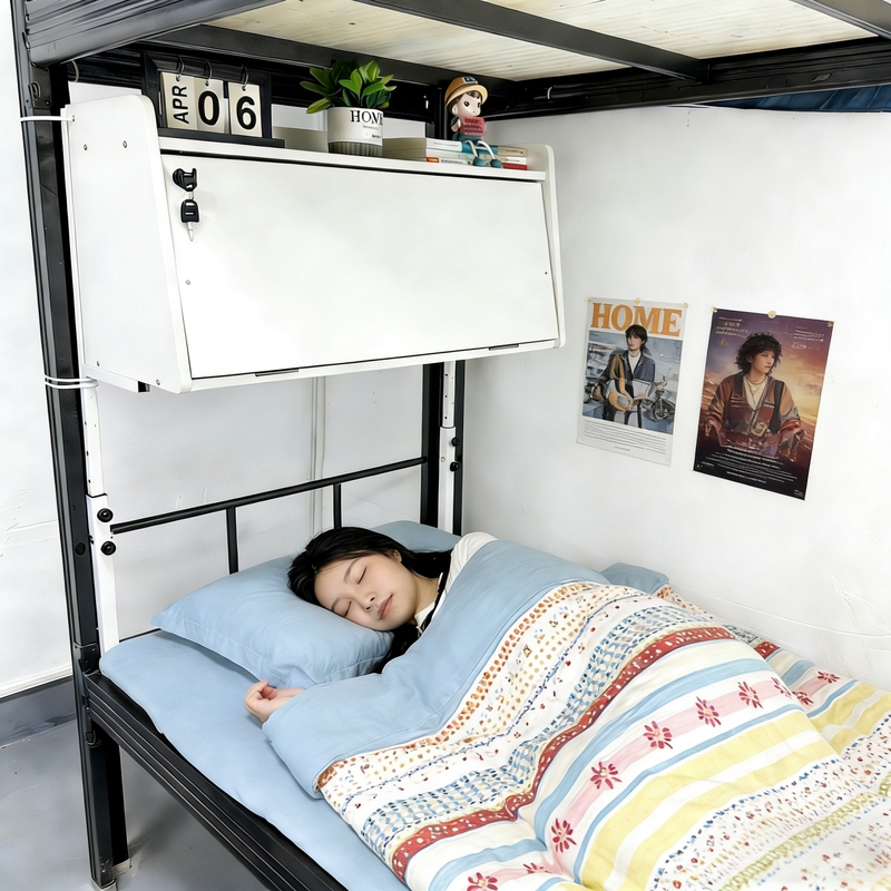 Dormitory Bed Computer Desk, Foldable and Adjustable Height, Suitable for College Students' Bunk Beds, Small Study Table Dormitory Bed Computer Desk, Foldable and Adjustable Height, Suitable for College Students' Bunk Beds, Small Study Table