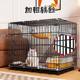 Cat Cage Cat Villa Home Indoor Extra Large Space Cattery Cat House Foldableing Small Encrypted Double-Layer Iron Cat Cage
