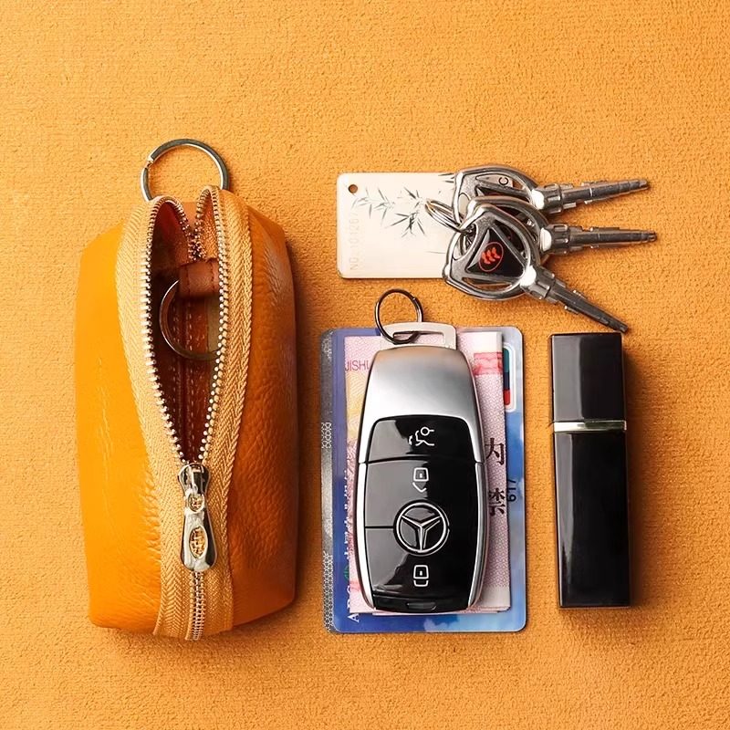 Simple Large-Capacity Universal Car Key Bag for Women, Compact Storage Mini Key Case for Home and Car Keys