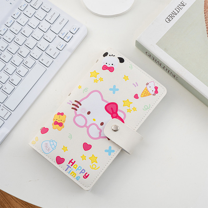 New Cute Cartoon Money-Saving Book for Students and Children, Large-Capacity Financial Management Storage Book, Portable Storage Loose-Leaf Money-Saving Book