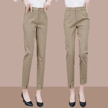 2025b summer new hot style women's small leg pants casual pants nine-point pants thin suit straight pants high waist 2025b summer new hot style women's small leg pants casual pants nine-point pants thin suit straight pants high waist