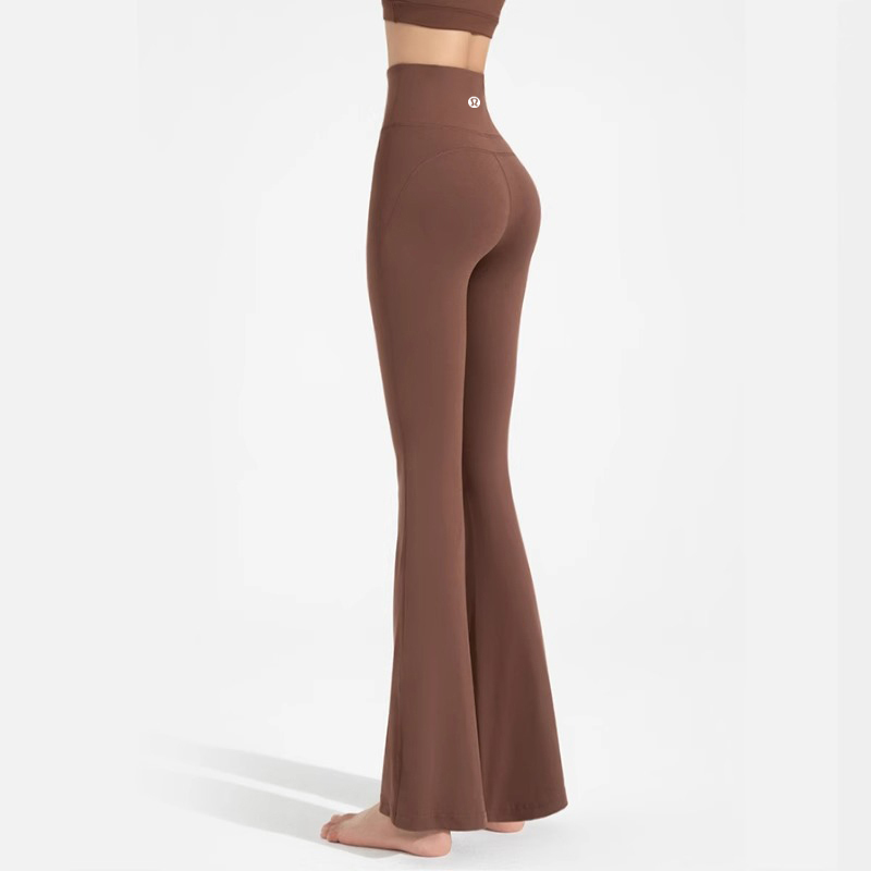 Women's High-Waisted Butt-Lifting Flared Pants 30 Inches, High-Elastic Slim-Fit Yoga Pants for Outerwear, No Awkward Lines, Casual Bell-Bottom Pants