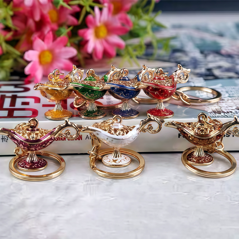 Xinjiang Tourist Souvenirs Aladdin's Magic Lamp Keychain Key Chain Small Magic Lamp Personalized and Exquisite Gift Xinjiang Tourist Souvenirs Aladdin's Magic Lamp Keychain Key Chain Small Magic Lamp Personalized and Exquisite Gift