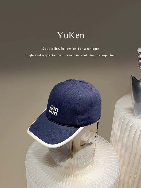 Yuken High-End 25 New Letter Embroidery Logo Color-Blocked Sunshade Baseball Cap for Women