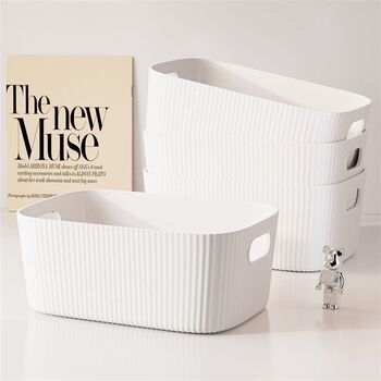 New desktop storage box snack grocery storage basket cosmetic plastic basket multi-r function storage box student accommodation