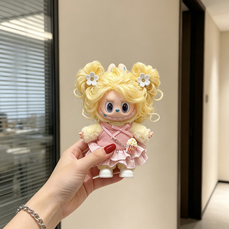 17cm Labubu Clothing Retro Barber Shop Series New Vinyl Plush Pendant Doll Clothes Dress Hairpin Replacement 17cm Labubu Clothing Retro Barber Shop Series New Vinyl Plush Pendant Doll Clothes Dress Hairpin Replacement