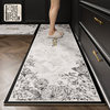 High-end special kitchen floor mats, non-slip and oil-proof, wipeable and washable, PVC water-absorbent and oil-absorbent floor mats, L-shaped stain-resistant carpet mats