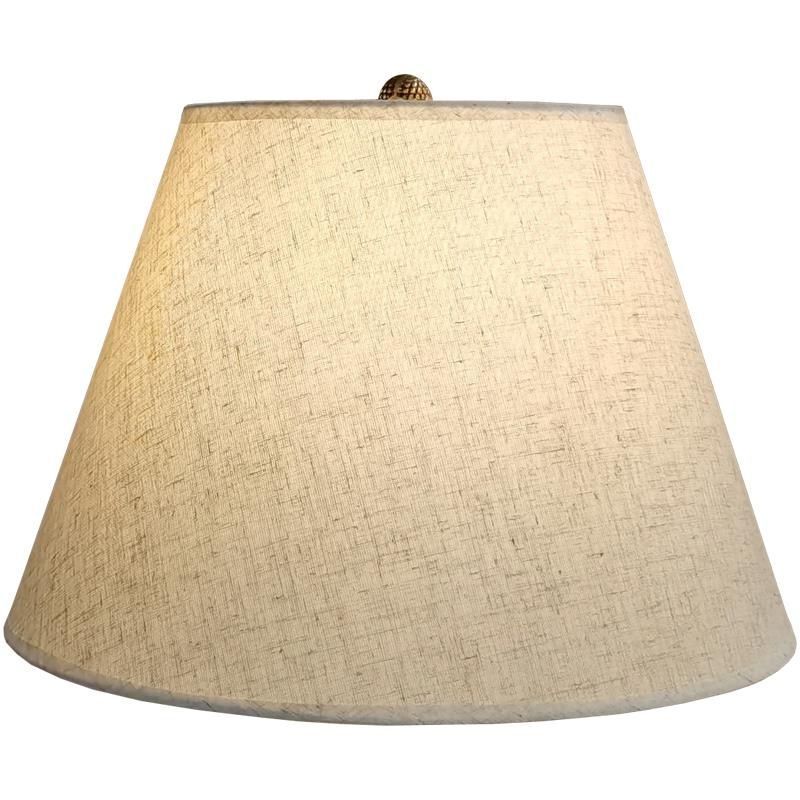 Linen Table Lamp Shade Shell DIY Horn-Shaped Bracket Ten-Hole Bedside Floor Lamp Fabric E27 Screw Socket Lampshade