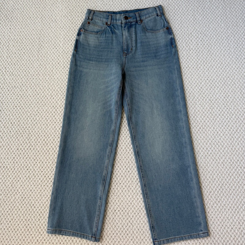Show Off Your Legs as Straight and Slim! Ce New Fabric, Four-Way Stretch Linen Cropped Jeans, Summer French Style for Girls