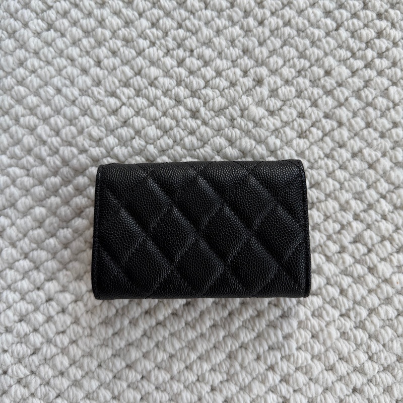 Cute and Fragrant! 26P Caviar Leather Card Holder Small Pouch Cute and Fragrant! 26P Caviar Leather Card Holder Small Pouch