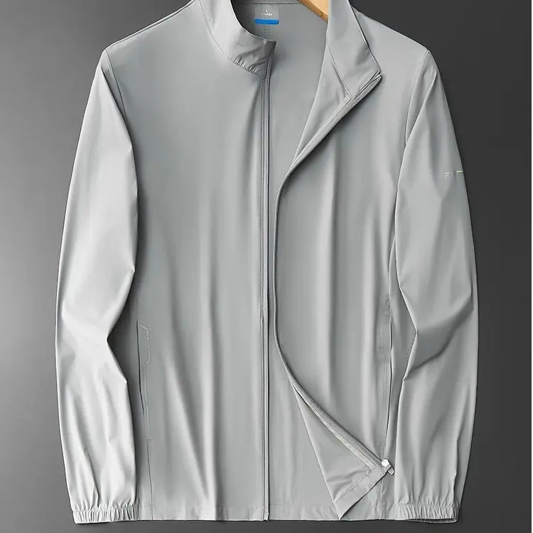 Ice Silk Sun Protection Clothing for Men 2026 New Summer Thin Outdoor Sports Anti-Uv Stand-Up Collar Skin Clothing Sun Protection Clothing