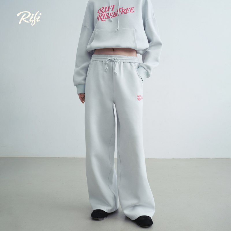 Rifi/ "Color-Block American Casual Sweatpants: New Winter Letter Print Loose Commuter Sports Cotton Casual Pants with Letter Print and Color Block Design Rifi/ "Color-Block American Casual Sweatpants: New Winter Letter Print Loose Commuter Sports Cotton Casual Pants with Letter Print and Color Block Design
