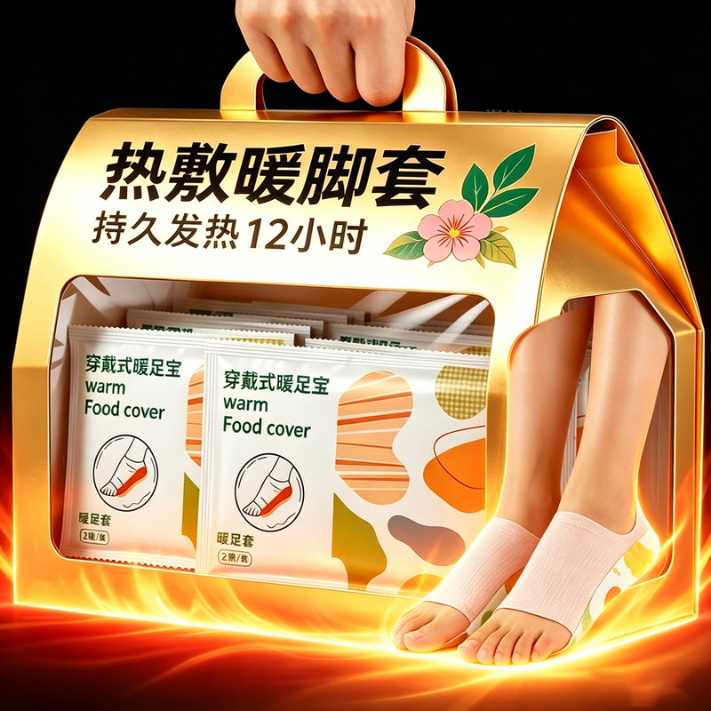Self-Heating Foot Warmers, Disposable Heating Pads, Wearable Foot Warmers, Steam Hot Compresses