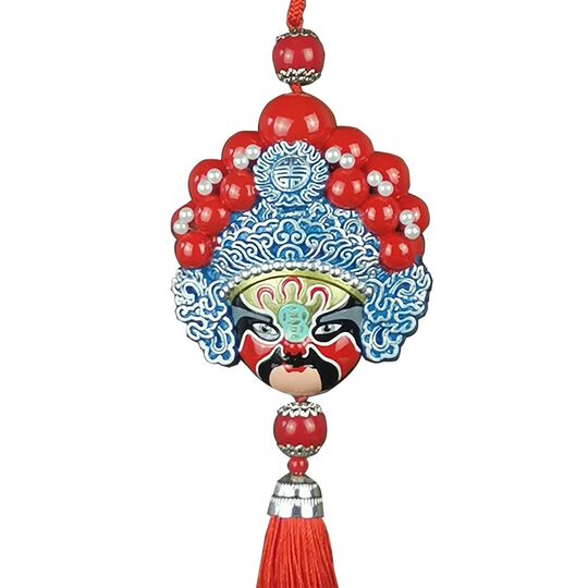 Masque d'opéra de Pékin, ornements de voiture, double masque, pendentif, décoration, caractéristiques chinoises, petits cadeaux d'affaires pour les étrangers à l'étranger