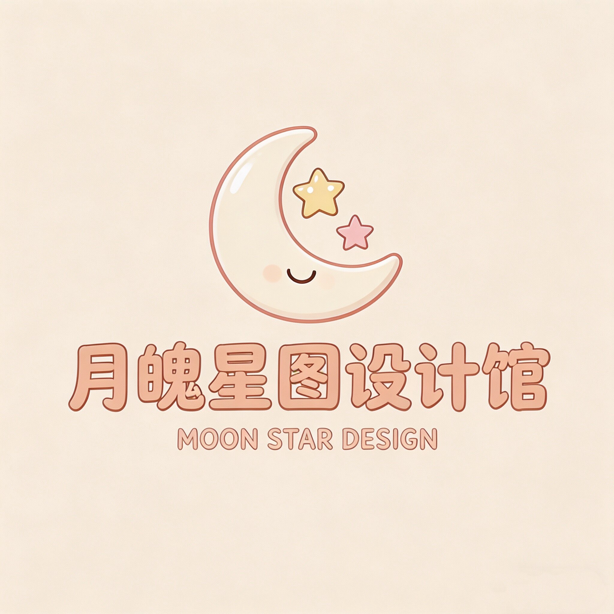 月魄星图设计馆的LOGO