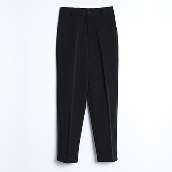 Large size suit pants for women in summer nine-point cigarette pants for students loose korean style professional straight high waist harem pants