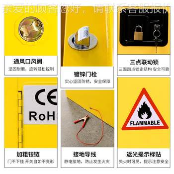 工品业爆柜化学品安全柜危化防火气瓶柜液化防气乙炔报警柜储0157
