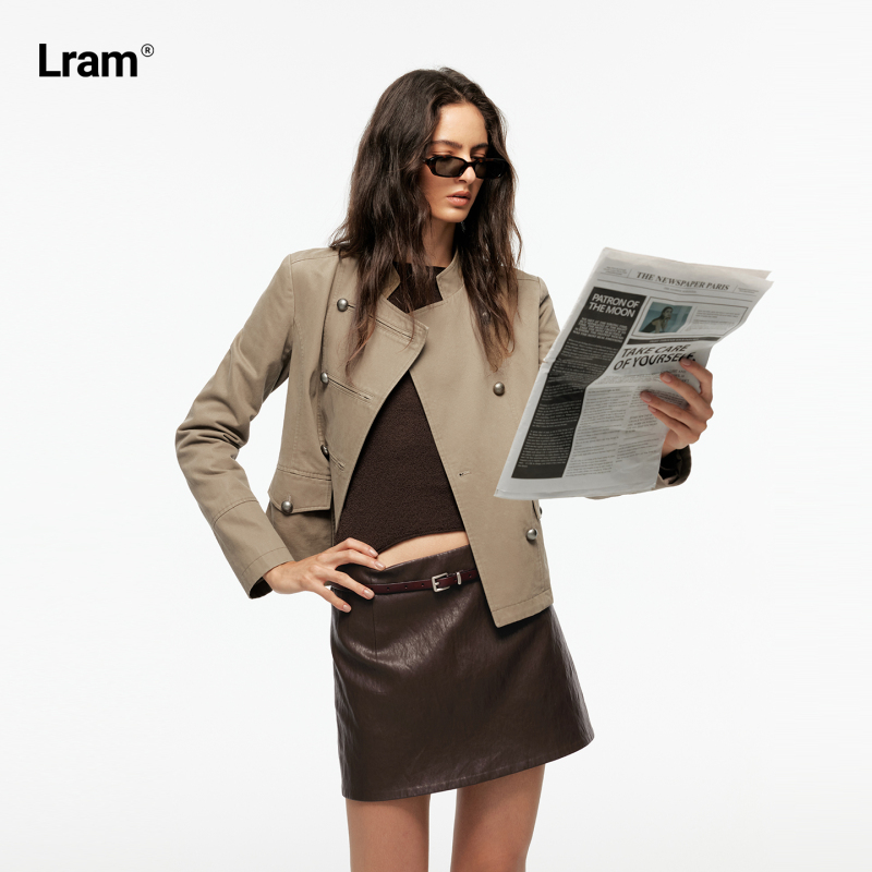 Lram 8.21 New Vintage Napoleon Twill Cotton Washed and Distressed Short Jacket Ethnic Clothing Lm2630581