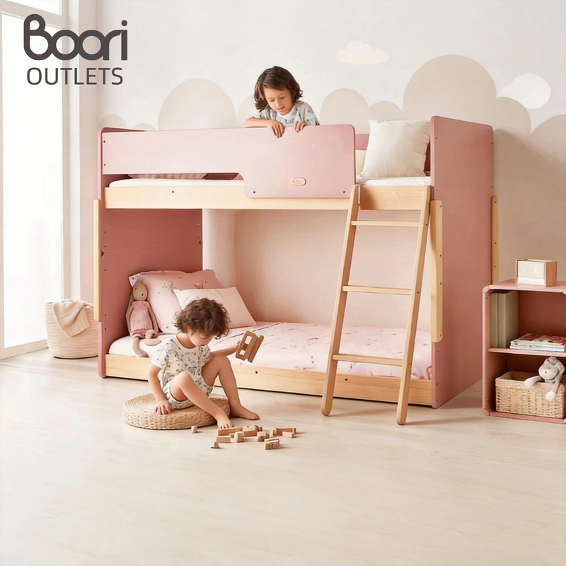 Boori Detachable Solid Wood Children's Bunk Bed, Suitable for Small Apartments, Semi-High Platform Bed