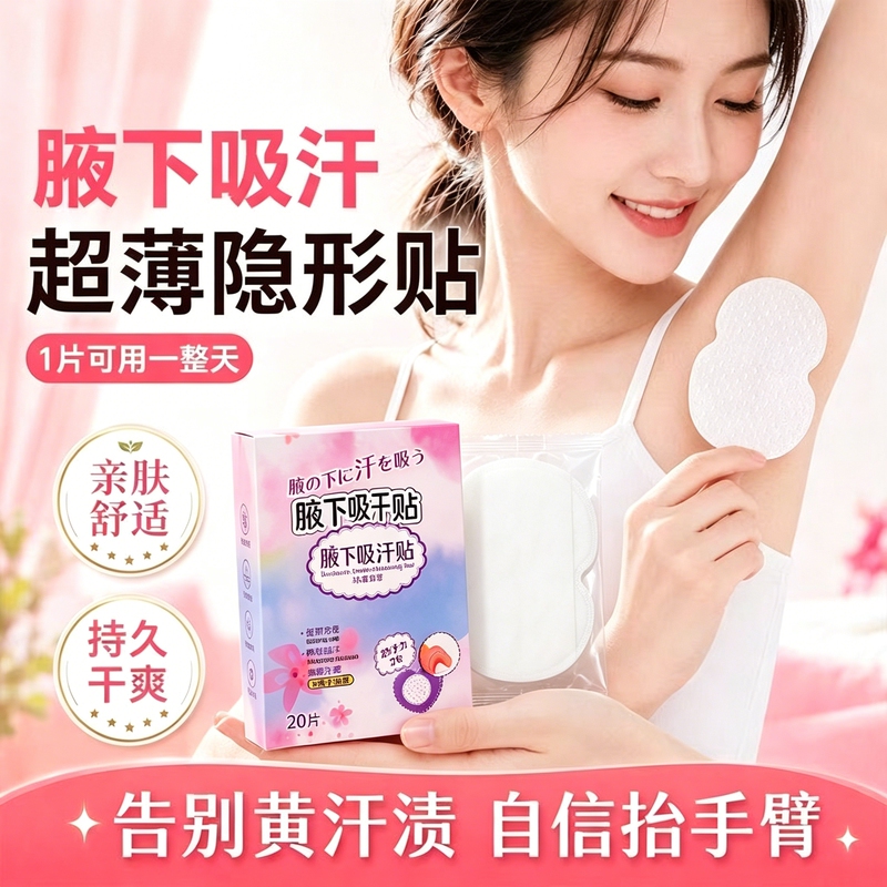 [All-Day Dryness] Underarm Sweat-Absorbing Patch, Invisible Armpit Pure Cotton Antiperspirant Patch for Women, Ultra-Thin for Armpit Sweating