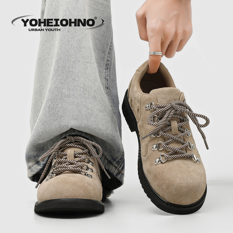 Outdoor Hiking Derby Shoes for Men, Thick-Soled Height-Increasing British Retro Work Shoes, Summer Breathable Soft-Soled Casual Leather Shoes for Women Outdoor Hiking Derby Shoes for Men, Thick-Soled Height-Increasing British Retro Work Shoes, Summer Breathable Soft-Soled Casual Leather Shoes for Women