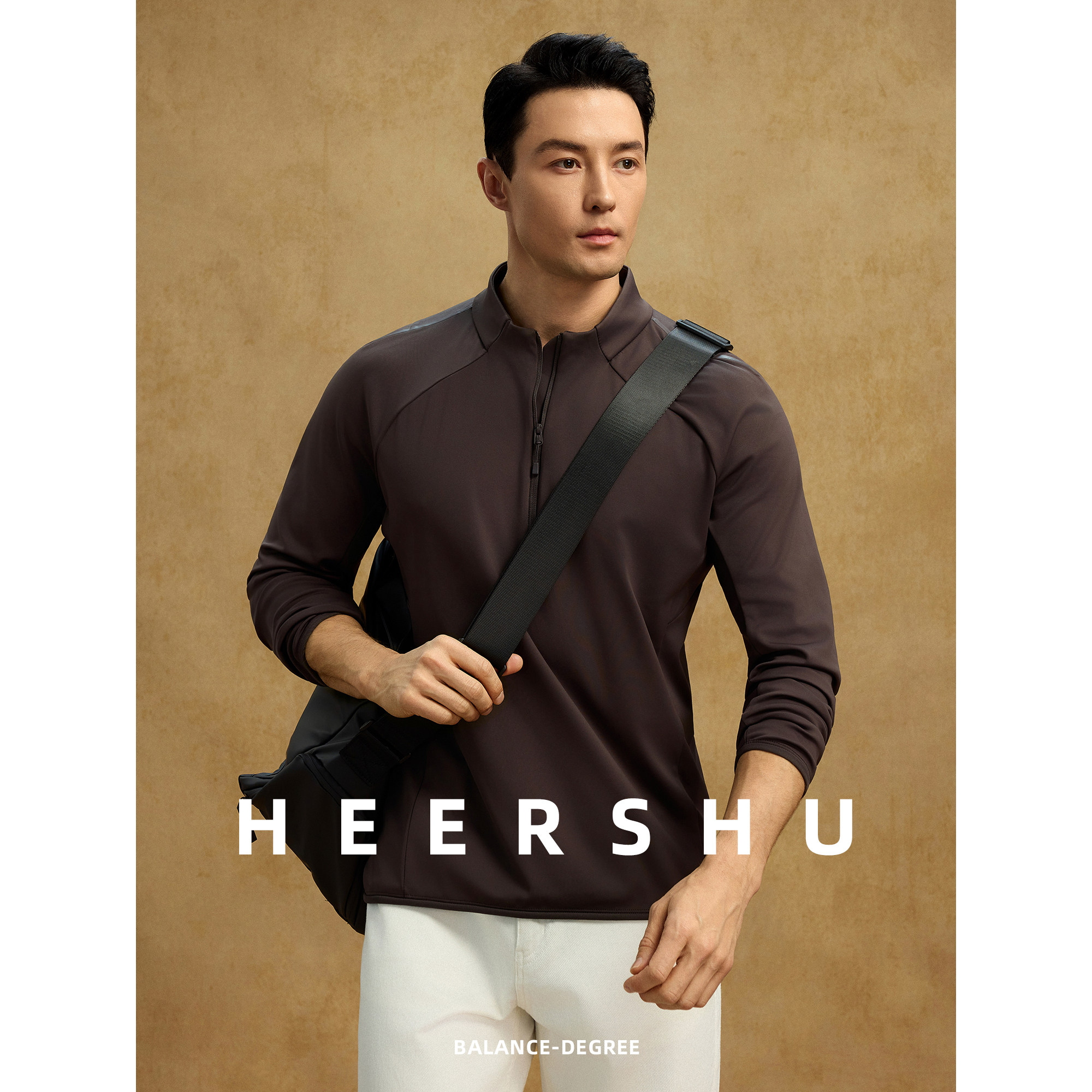 【Сохраняйте тепло и поддерживайте температуру】 Свитер для гольфа HEERSHU outdoor "Универсальный компаньон", мужской флисовый свитер с полукольцами