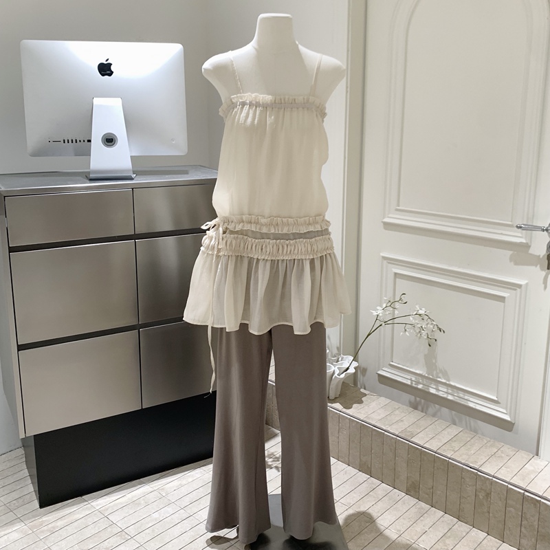 Zhao Lusi's Same Style Rifi / "Slim Fit High Elastic Casual Pants" Slightly Flared Casual Pants, Loose Fit for Sports and Commuting