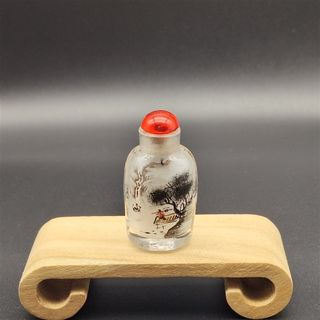 Inside-painted snuff bottle bottle, inside-painted miniature bottle ornament, small gift, special handicraft, hengshui specialty