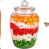 Glass sealed jar food-grade pickles kimchi jar household wine bottle honey empty bottle Z storage storage jar