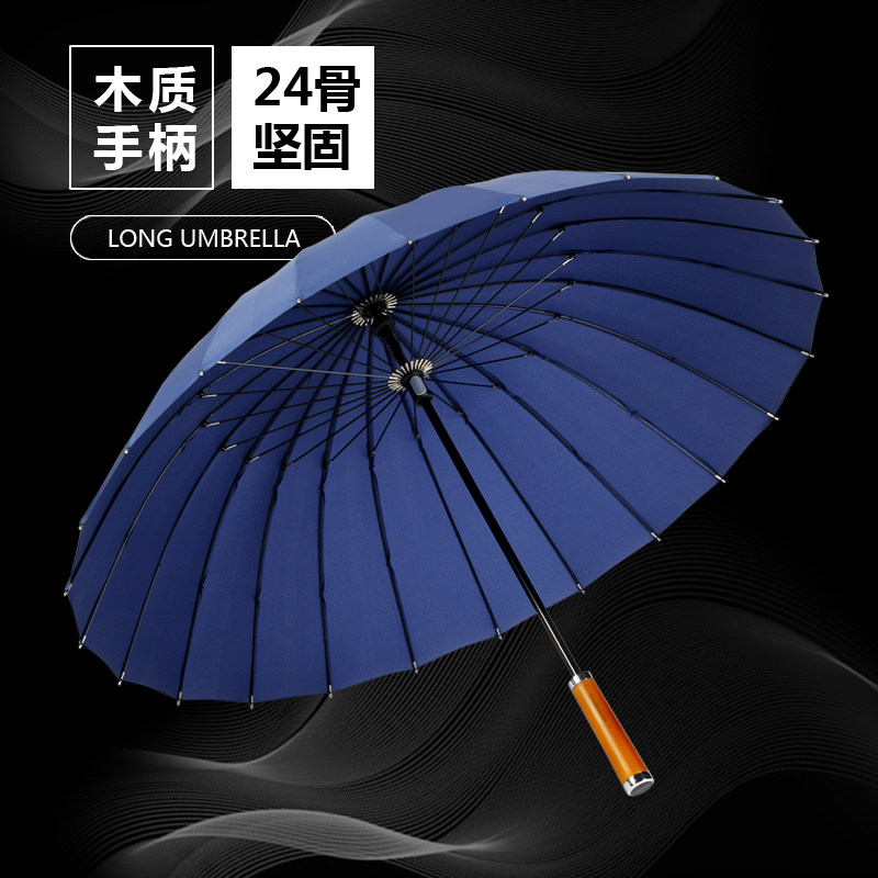 德国复古绅士木柄雨伞男女商务24骨加固防风防暴雨直柄长柄伞单人