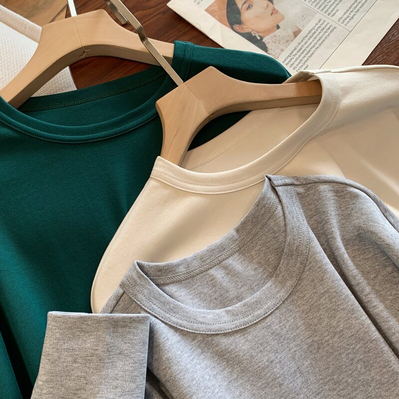 Shipping Takes 2 Months. Portugal Peru Cotton Soft Fufu Basic Versatile Multi-Color Round Neck Loose Fit Versatile T-Shirt for Women Shipping Takes 2 Months. Portugal Peru Cotton Soft Fufu Basic Versatile Multi-Color Round Neck Loose Fit Versatile T-Shirt for Women