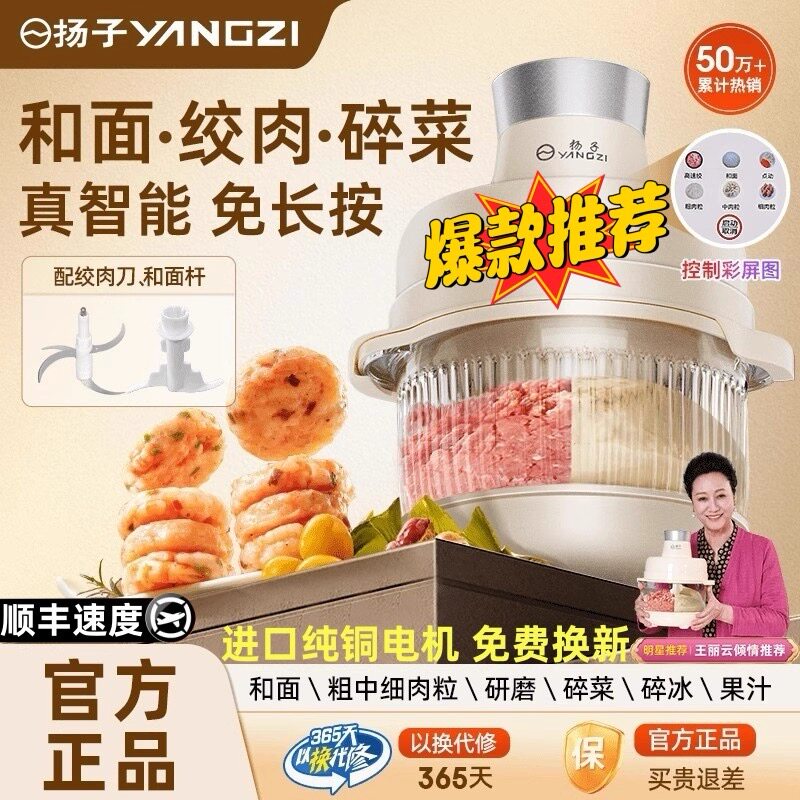 Многофункциональная машина для приготовления лапши Yangtze, мясорубка большой емкости объемом 5 л, бытовая кухня, машина для приготовления дополнительных продуктов 