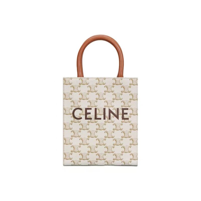 Celine Luxury High-End 99% New Cabas Full-Print Monogram Vertical Handbag Sheet Music Tote Women's Bag Wz