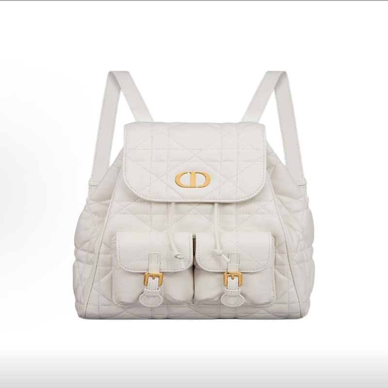 Dior Luxury Brand 99% New Classic Caro Series Quilted Pattern Backpack for Women