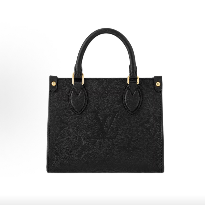 Lv Louis Vuitton High-End Luxury Brand 99% New Onthego Small Black Leather Handbag Shoulder Bag for Women Wz Lv Louis Vuitton High-End Luxury Brand 99% New Onthego Small Black Leather Handbag Shoulder Bag for Women Wz