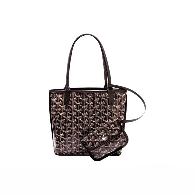 Goyard Goyard Luxury Brand 99% New Anjou Black Double-Sided Calfskin Mini Handbag Tote Bag Wz Goyard Goyard Luxury Brand 99% New Anjou Black Double-Sided Calfskin Mini Handbag Tote Bag Wz